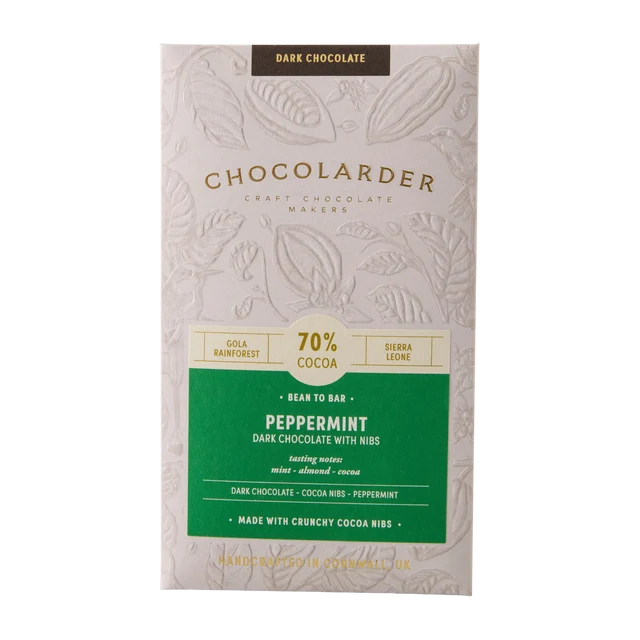 Peppermint 70% Dark Chocolate Bar